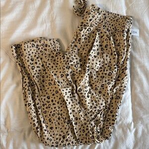 Sunday Best Beige Leopard Print Joggers